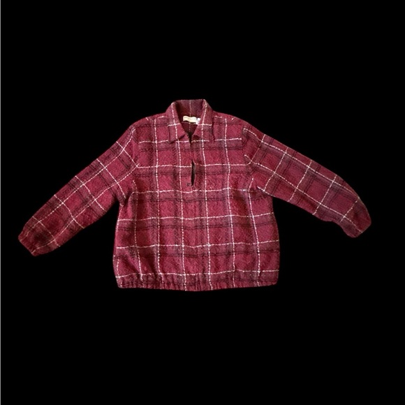 Alfred Dunner Burgundy Checkered Women's Jacket - Picture 1 of 5